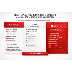 Suscripción a la Aplicación de Restauración Bioenergética